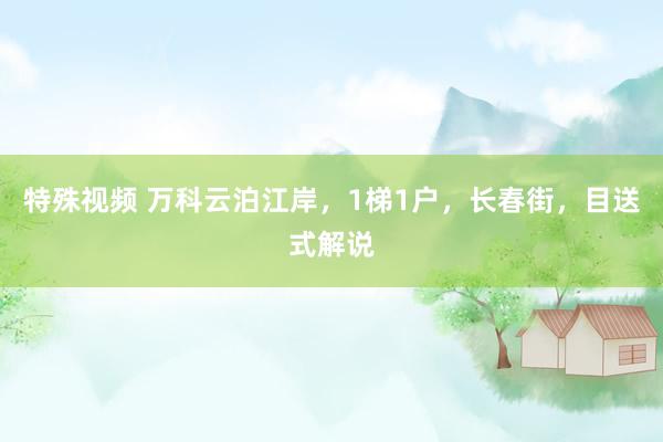 特殊视频 万科云泊江岸,1梯1户,长春街,目送式解说