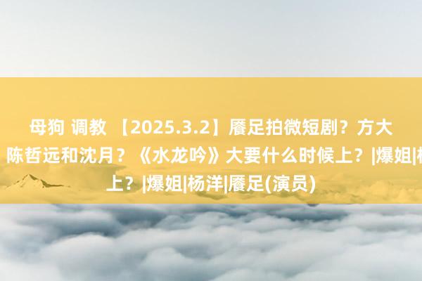 母狗 调教 【2025.3.2】餍足拍微短剧？方大同心爱薛凯琪？陈哲远和沈月？《水龙吟》大要什么时候上？|爆姐|杨洋|餍足(演员)