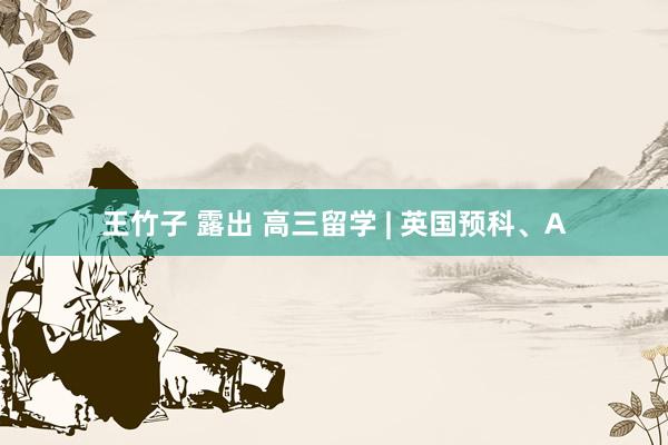 王竹子 露出 高三留学 | 英国预科、A
