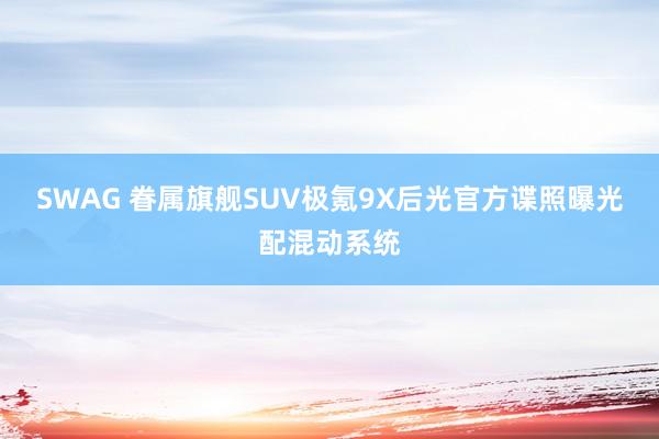 SWAG 眷属旗舰SUV极氪9X后光官方谍照曝光配混动系统