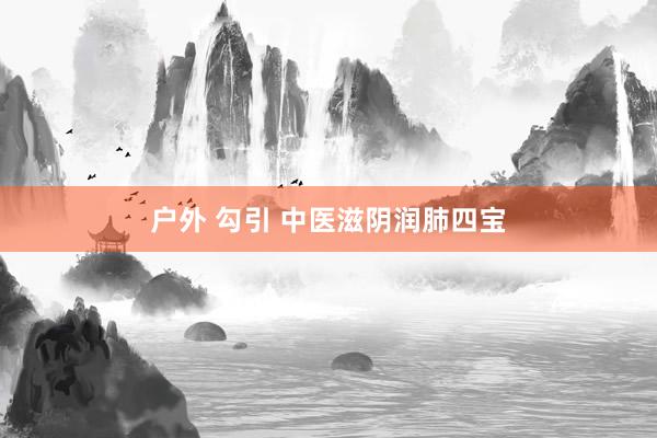 户外 勾引 中医滋阴润肺四宝